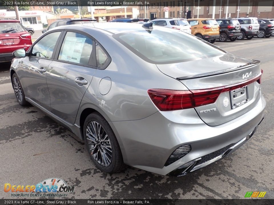 2023 Kia Forte GT-Line Steel Gray / Black Photo #6