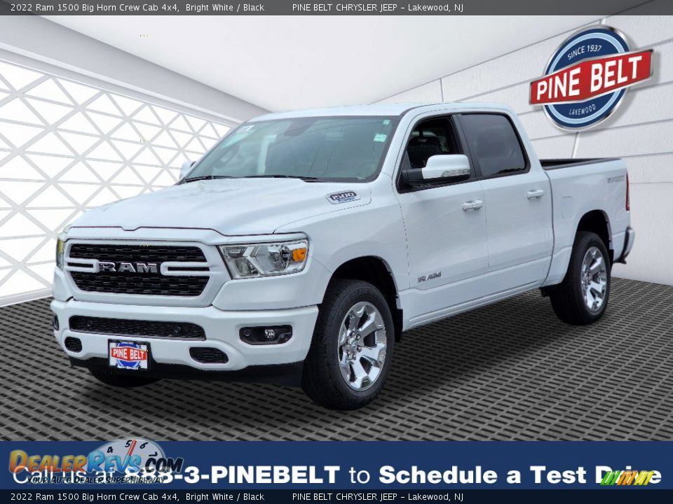 2022 Ram 1500 Big Horn Crew Cab 4x4 Bright White / Black Photo #1