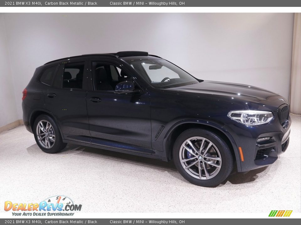 2021 BMW X3 M40i Carbon Black Metallic / Black Photo #1