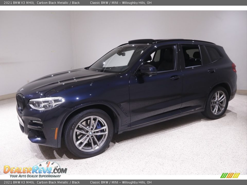 2021 BMW X3 M40i Carbon Black Metallic / Black Photo #3