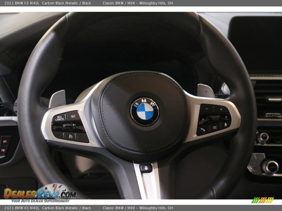 2021 BMW X3 M40i Carbon Black Metallic / Black Photo #7