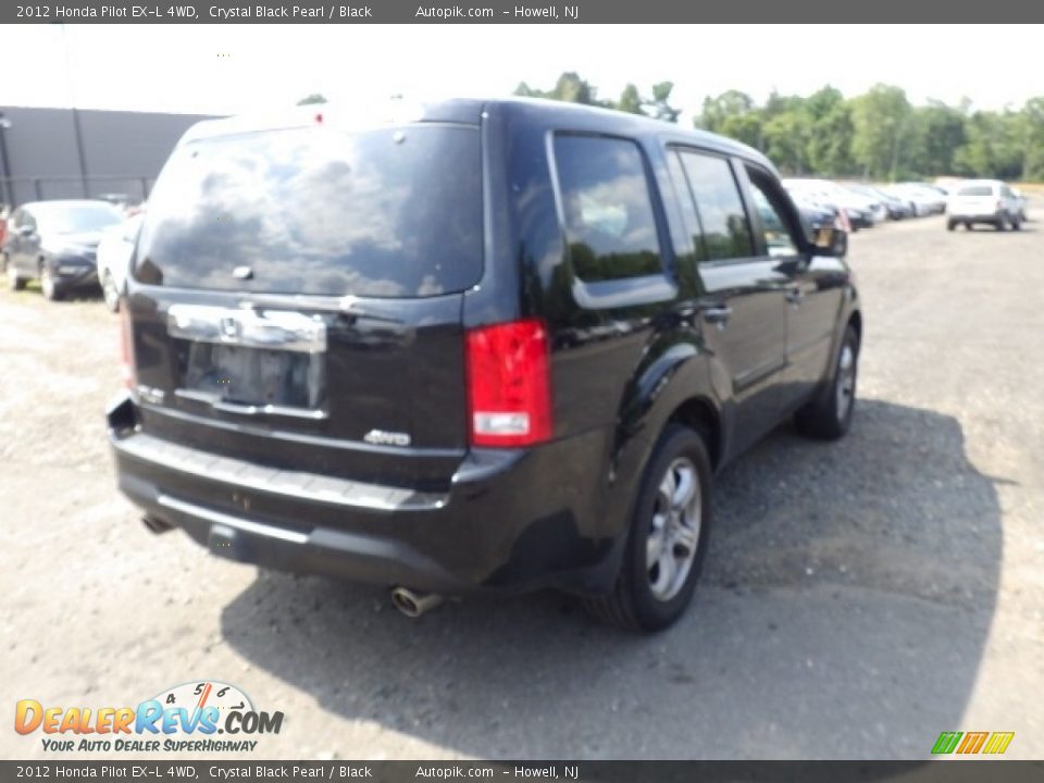 2012 Honda Pilot EX-L 4WD Crystal Black Pearl / Black Photo #6