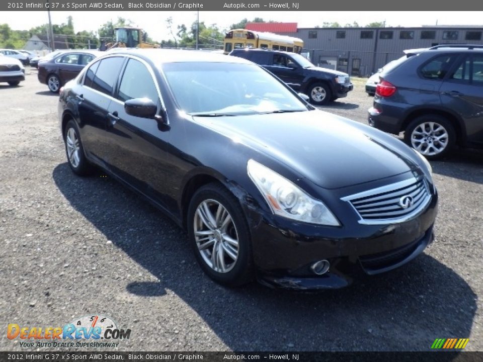 2012 Infiniti G 37 x S Sport AWD Sedan Black Obsidian / Graphite Photo #3