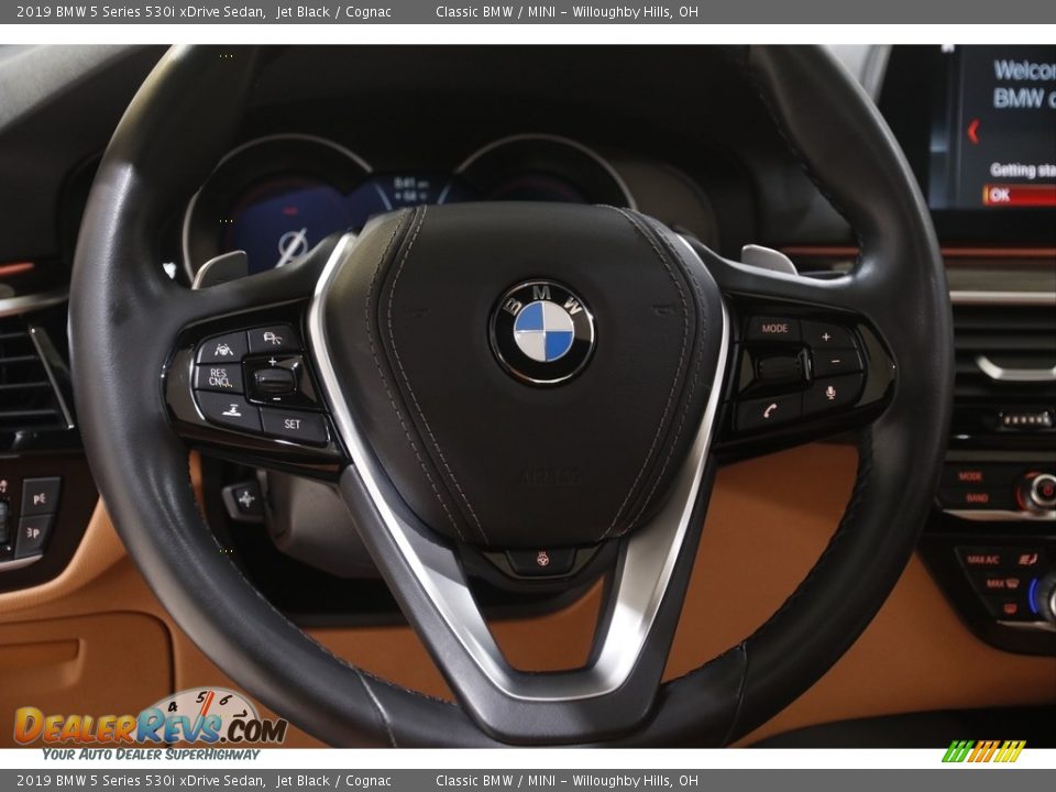 2019 BMW 5 Series 530i xDrive Sedan Jet Black / Cognac Photo #7