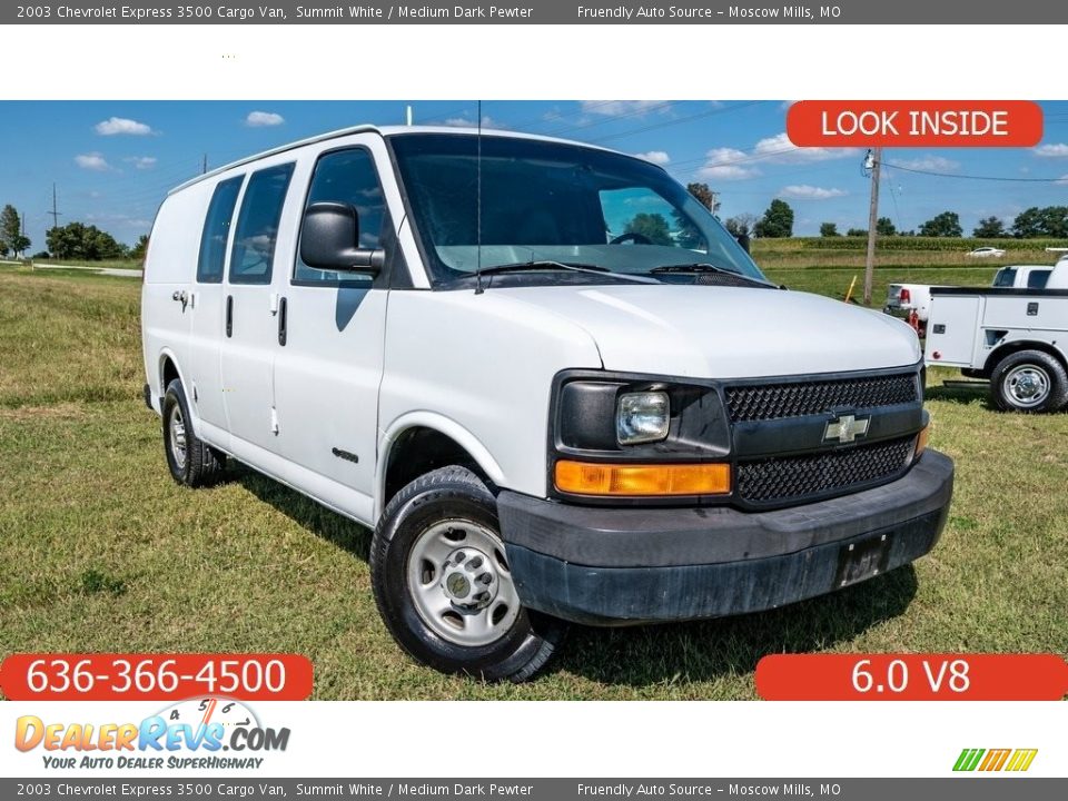 2003 Chevrolet Express 3500 Cargo Van Summit White / Medium Dark Pewter Photo #1