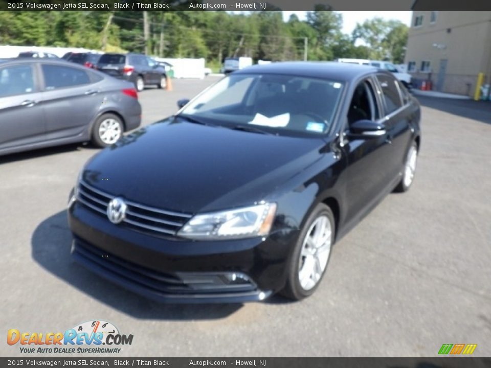 2015 Volkswagen Jetta SEL Sedan Black / Titan Black Photo #1