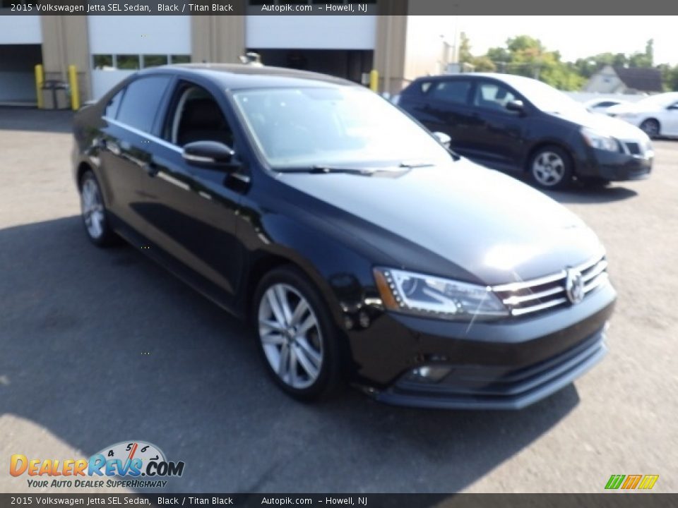 2015 Volkswagen Jetta SEL Sedan Black / Titan Black Photo #3