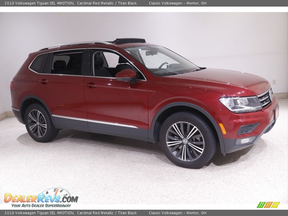 2019 Volkswagen Tiguan SEL 4MOTION Cardinal Red Metallic / Titan Black Photo #1