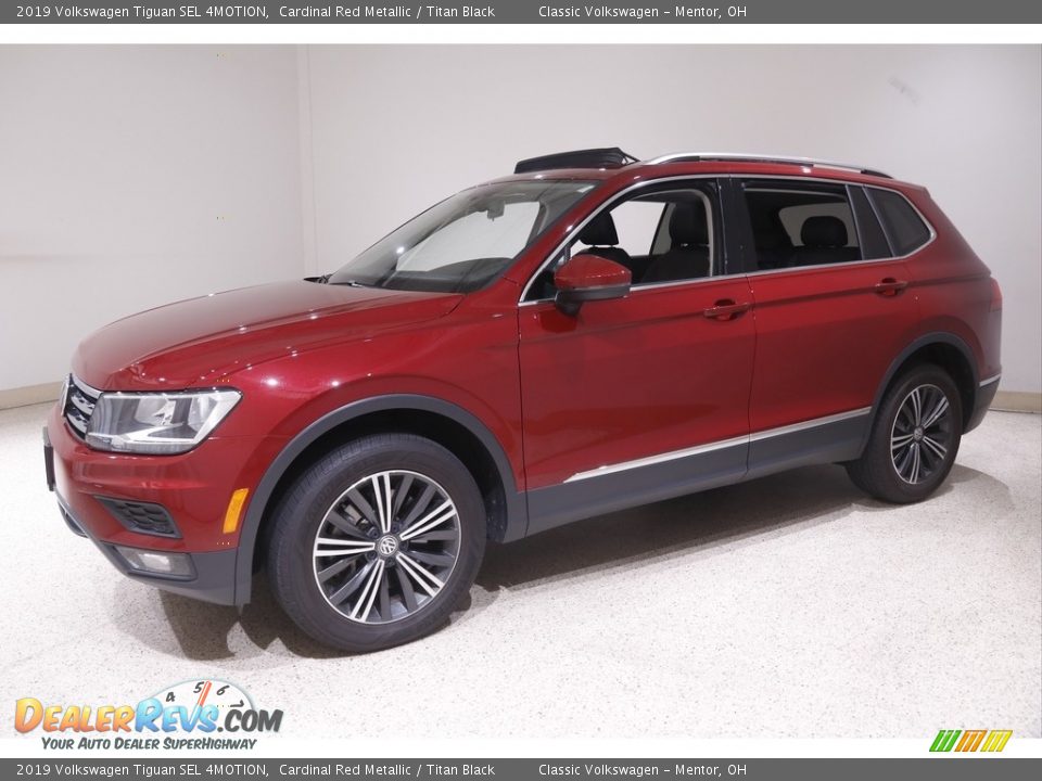 2019 Volkswagen Tiguan SEL 4MOTION Cardinal Red Metallic / Titan Black Photo #3