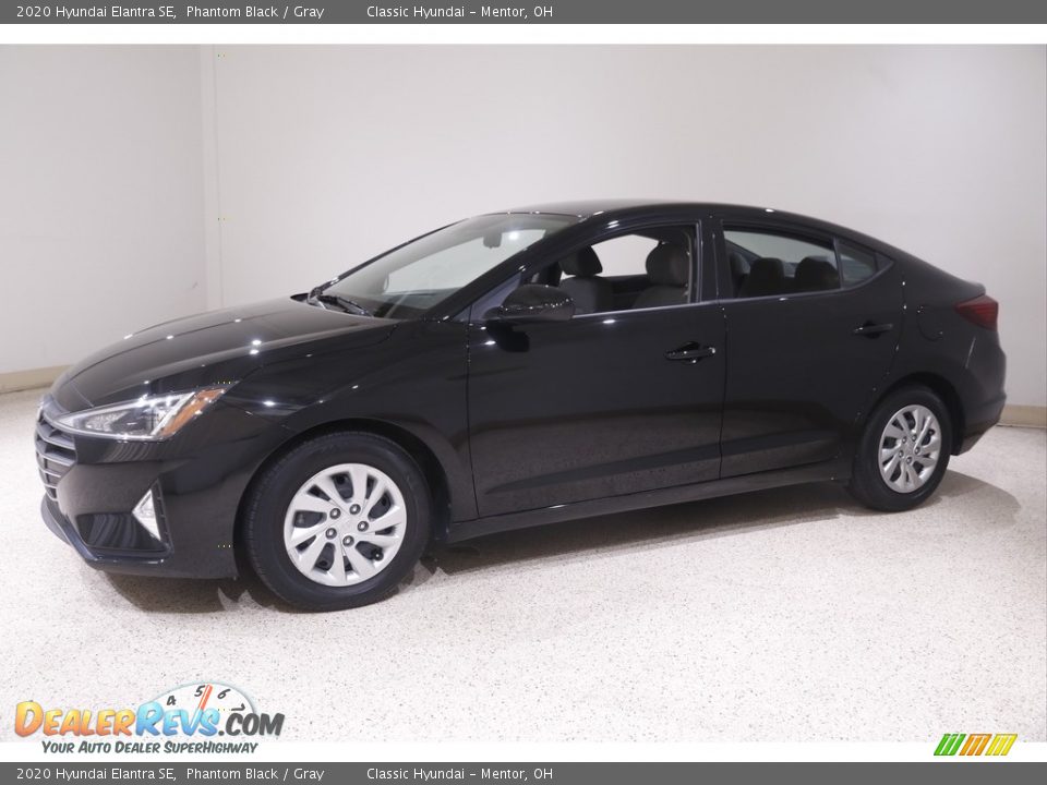 2020 Hyundai Elantra SE Phantom Black / Gray Photo #3