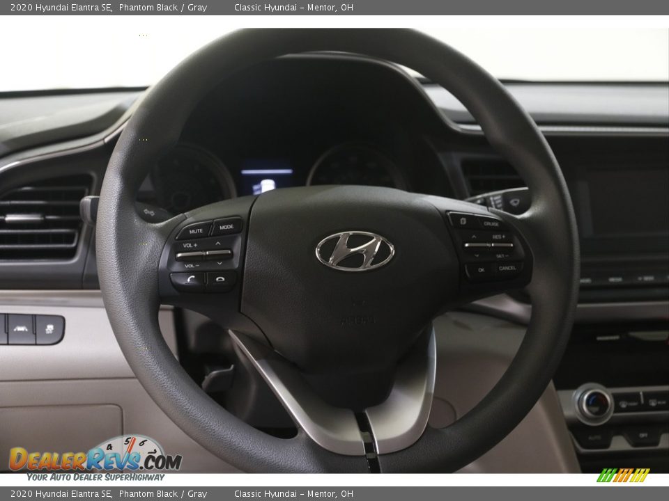 2020 Hyundai Elantra SE Phantom Black / Gray Photo #7