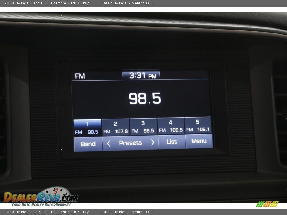 2020 Hyundai Elantra SE Phantom Black / Gray Photo #10