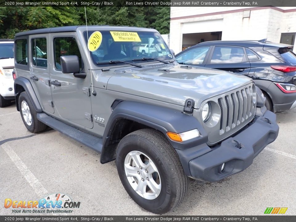 2020 Jeep Wrangler Unlimited Sport 4x4 Sting-Gray / Black Photo #3