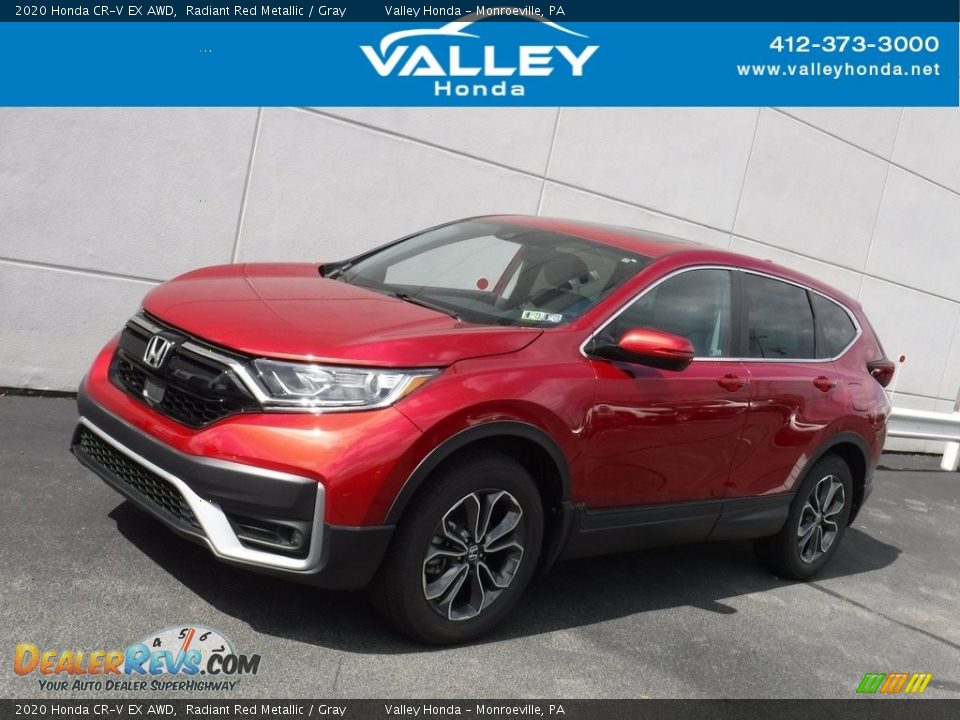 2020 Honda CR-V EX AWD Radiant Red Metallic / Gray Photo #1