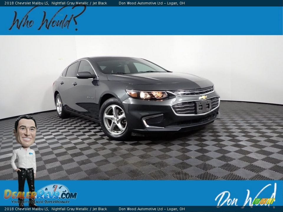 2018 Chevrolet Malibu LS Nightfall Gray Metallic / Jet Black Photo #1