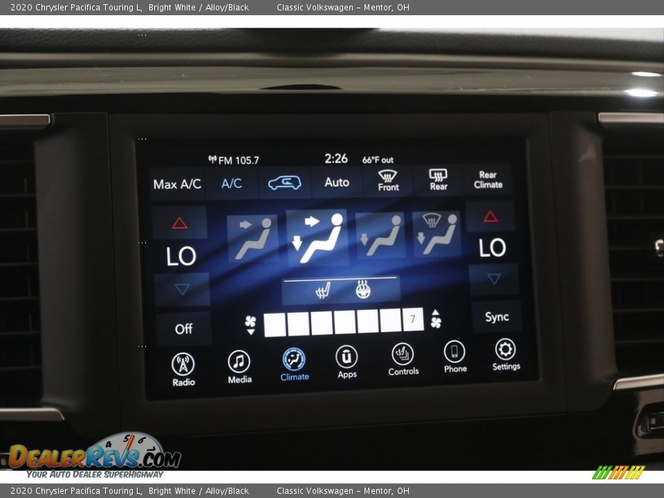 2020 Chrysler Pacifica Touring L Bright White / Alloy/Black Photo #11