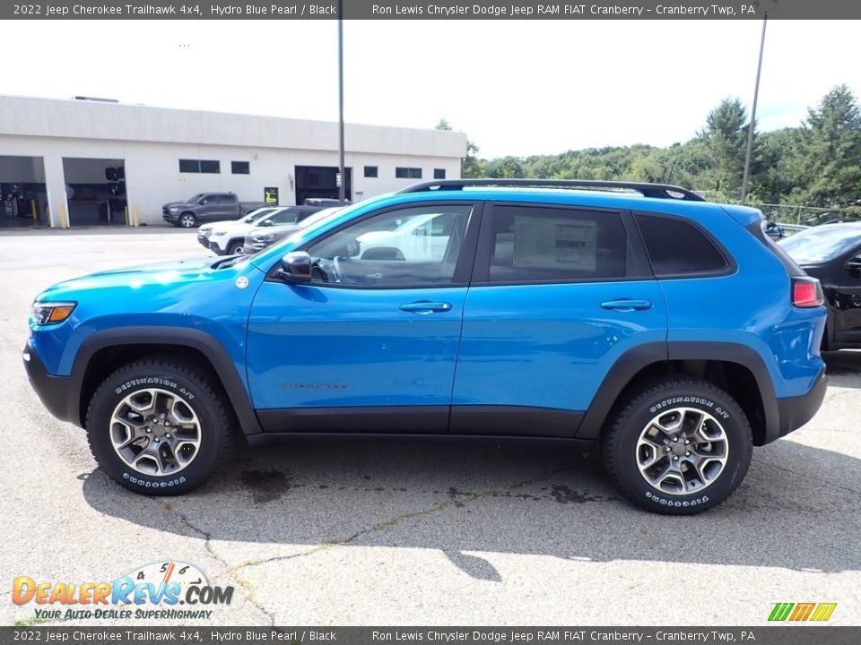 2022 Jeep Cherokee Trailhawk 4x4 Hydro Blue Pearl / Black Photo #2