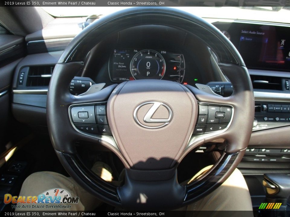 2019 Lexus ES 350 Eminent White Pearl / Chateau Photo #33