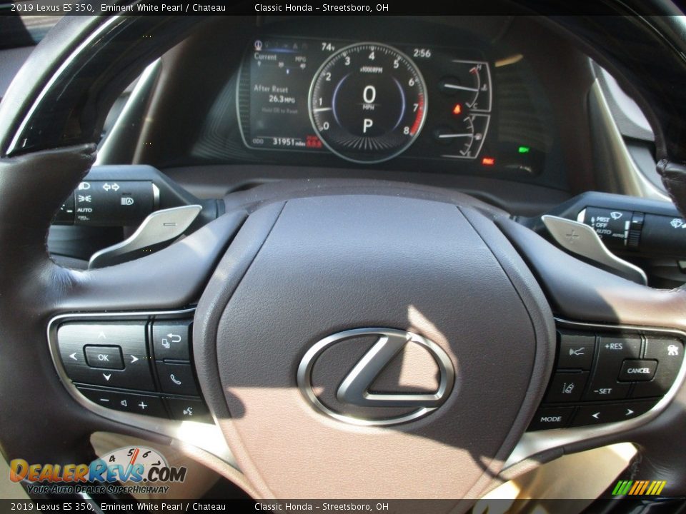 2019 Lexus ES 350 Eminent White Pearl / Chateau Photo #36