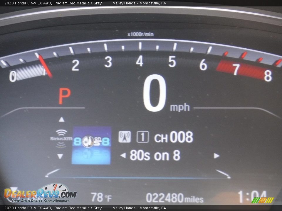 2020 Honda CR-V EX AWD Radiant Red Metallic / Gray Photo #35