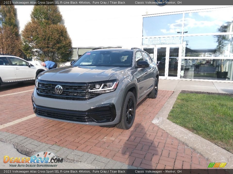 Pure Gray 2023 Volkswagen Atlas Cross Sport SEL R-Line Black 4Motion Photo #1