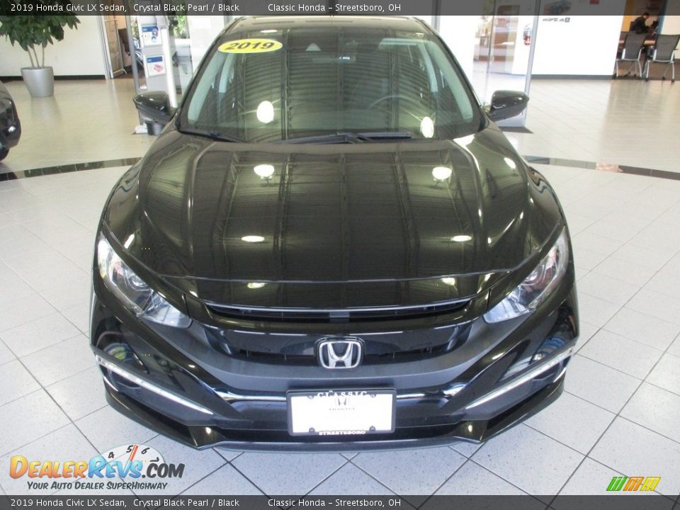 2019 Honda Civic LX Sedan Crystal Black Pearl / Black Photo #2