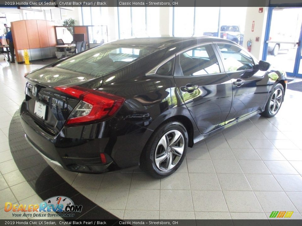 2019 Honda Civic LX Sedan Crystal Black Pearl / Black Photo #7