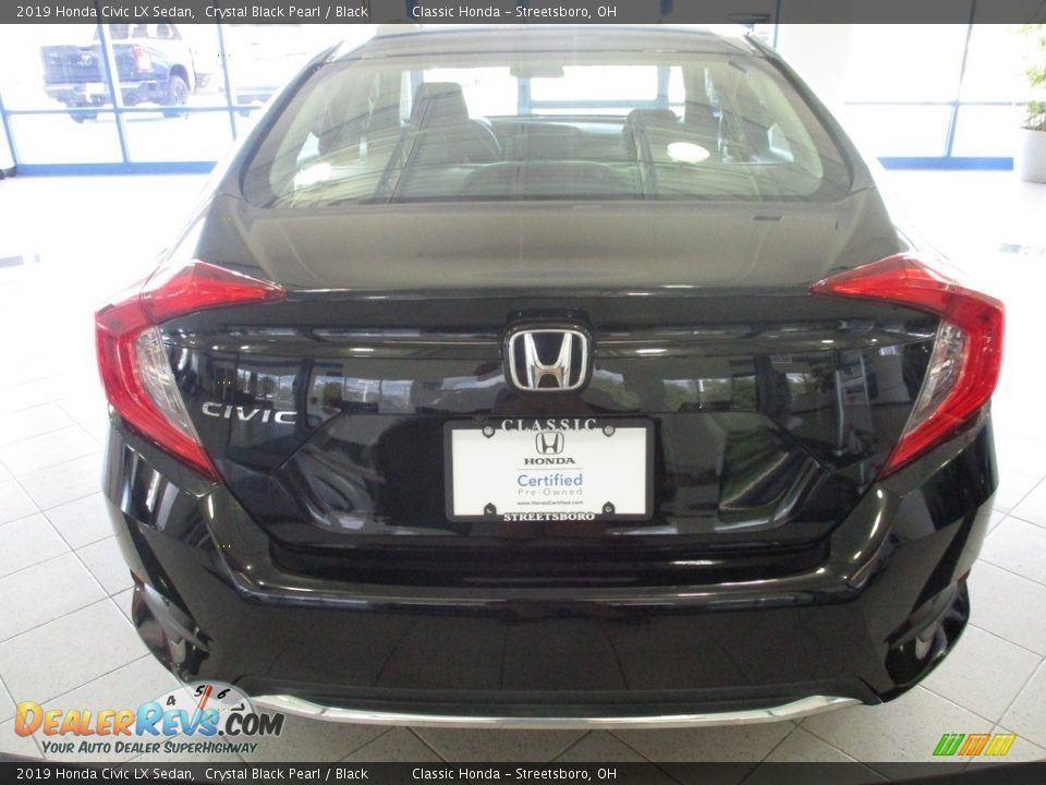 2019 Honda Civic LX Sedan Crystal Black Pearl / Black Photo #8