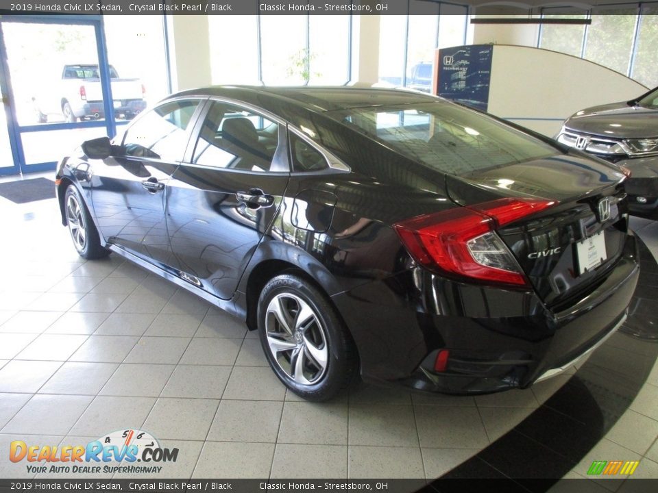 2019 Honda Civic LX Sedan Crystal Black Pearl / Black Photo #9