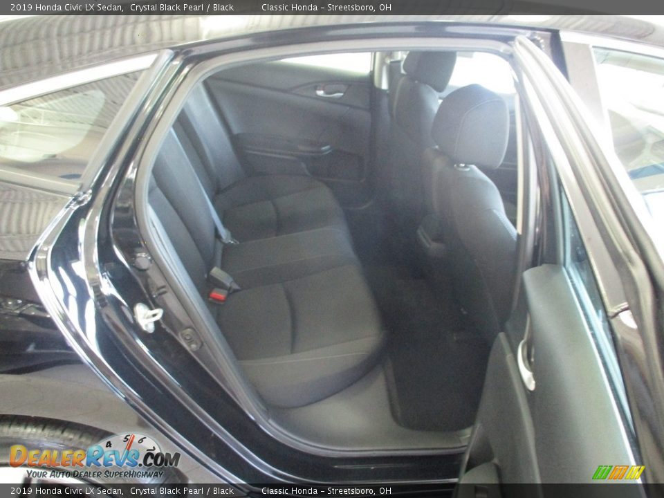 2019 Honda Civic LX Sedan Crystal Black Pearl / Black Photo #21