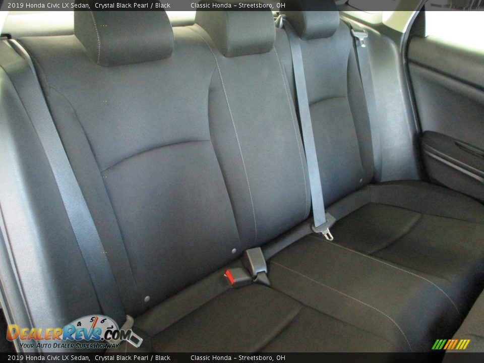 2019 Honda Civic LX Sedan Crystal Black Pearl / Black Photo #22