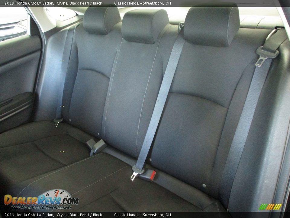 2019 Honda Civic LX Sedan Crystal Black Pearl / Black Photo #25