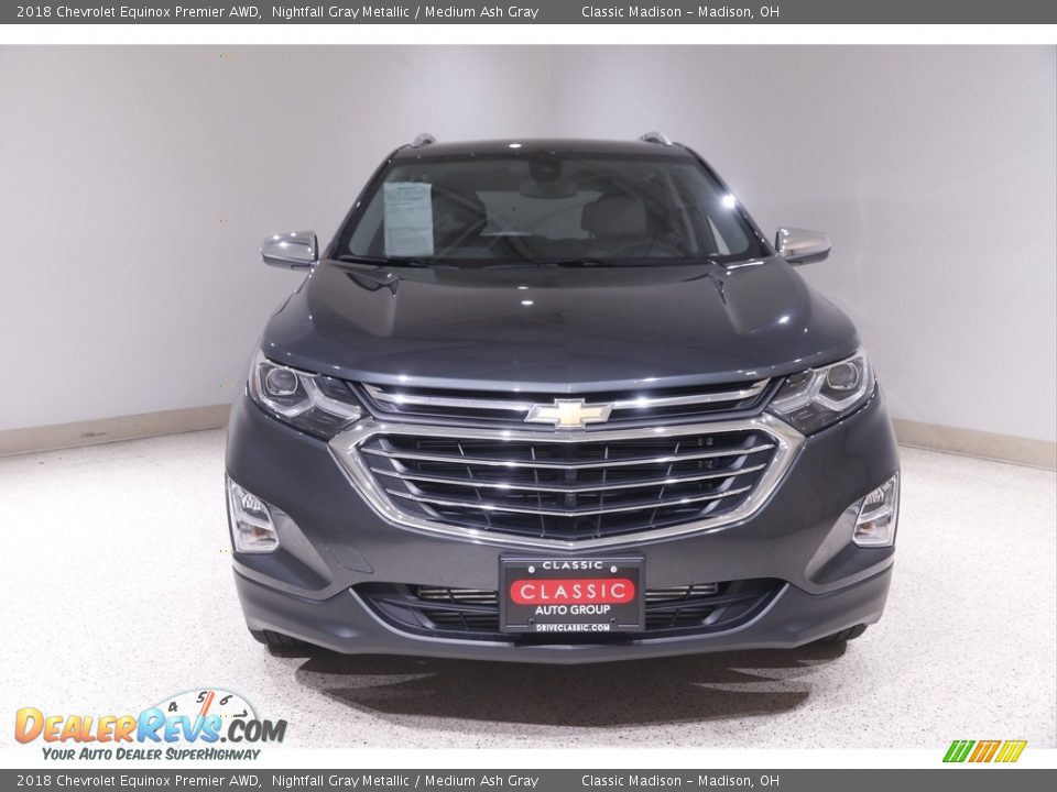 2018 Chevrolet Equinox Premier AWD Nightfall Gray Metallic / Medium Ash Gray Photo #2