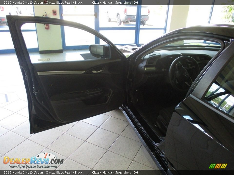 2019 Honda Civic LX Sedan Crystal Black Pearl / Black Photo #26