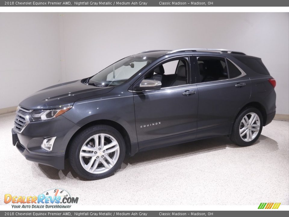 2018 Chevrolet Equinox Premier AWD Nightfall Gray Metallic / Medium Ash Gray Photo #3
