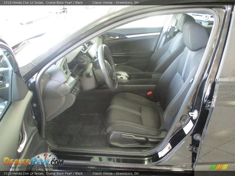 2019 Honda Civic LX Sedan Crystal Black Pearl / Black Photo #27