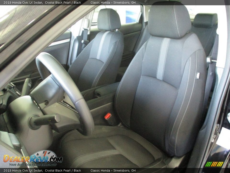 2019 Honda Civic LX Sedan Crystal Black Pearl / Black Photo #28