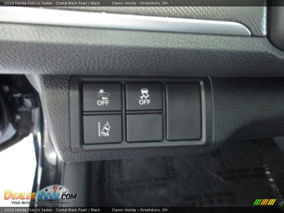 2019 Honda Civic LX Sedan Crystal Black Pearl / Black Photo #30
