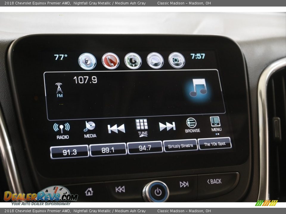 2018 Chevrolet Equinox Premier AWD Nightfall Gray Metallic / Medium Ash Gray Photo #10