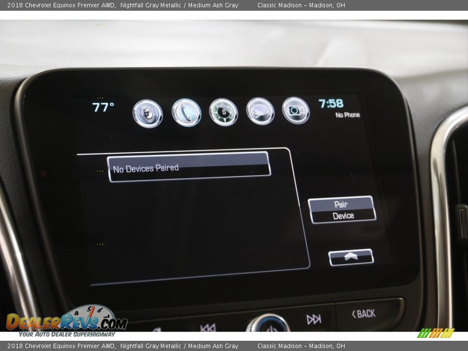 2018 Chevrolet Equinox Premier AWD Nightfall Gray Metallic / Medium Ash Gray Photo #11