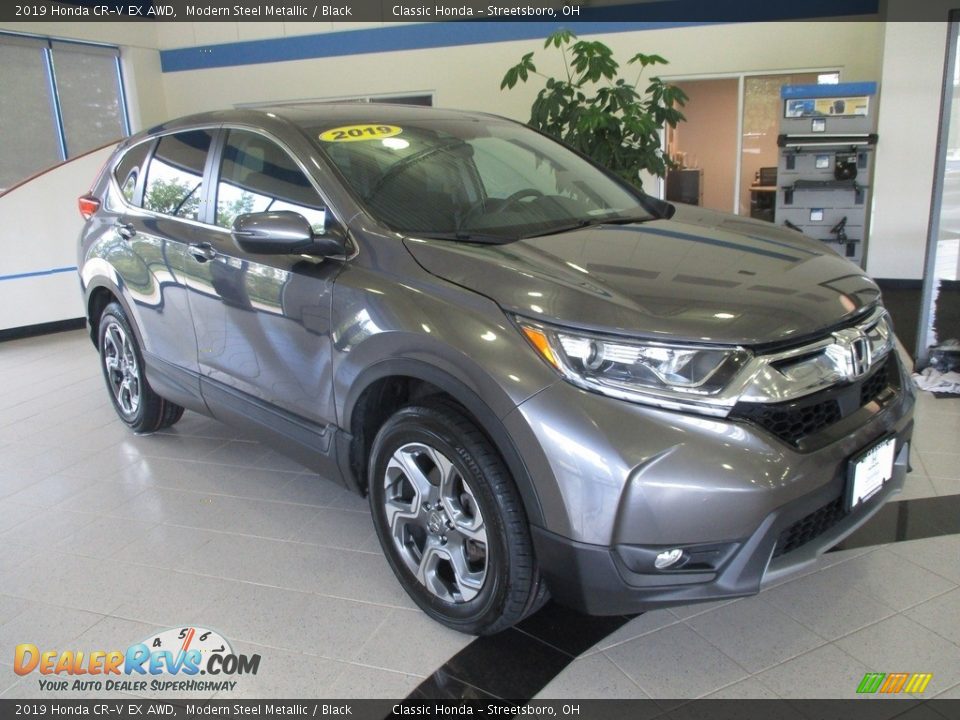 2019 Honda CR-V EX AWD Modern Steel Metallic / Black Photo #3