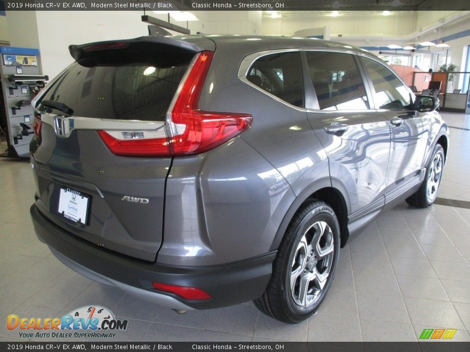 2019 Honda CR-V EX AWD Modern Steel Metallic / Black Photo #7