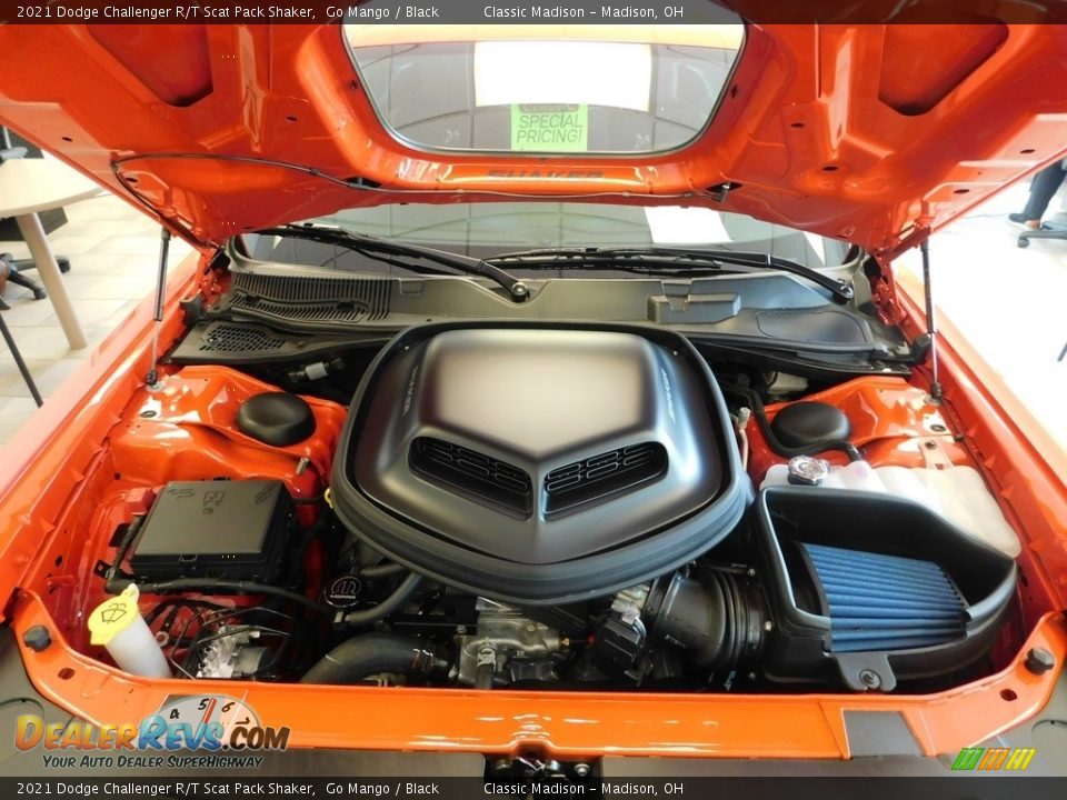 2021 Dodge Challenger R/T Scat Pack Shaker 392 SRT 6.4 Liter HEMI OHV-16 Valve VVT MDS V8 Engine Photo #8