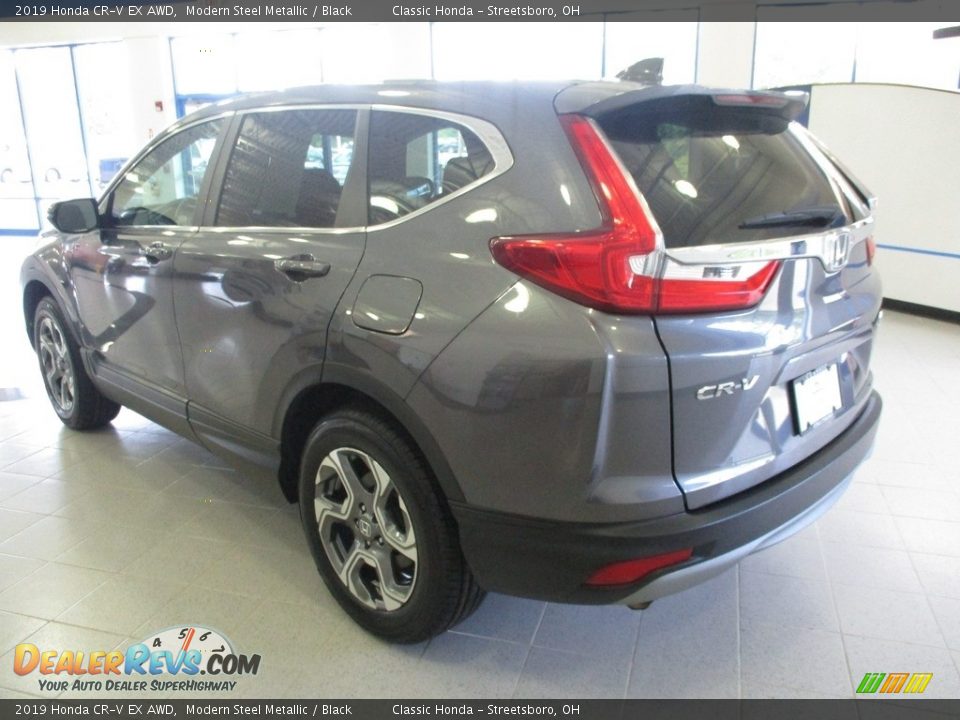 2019 Honda CR-V EX AWD Modern Steel Metallic / Black Photo #9