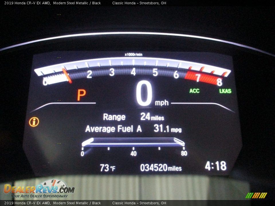 2019 Honda CR-V EX AWD Modern Steel Metallic / Black Photo #33