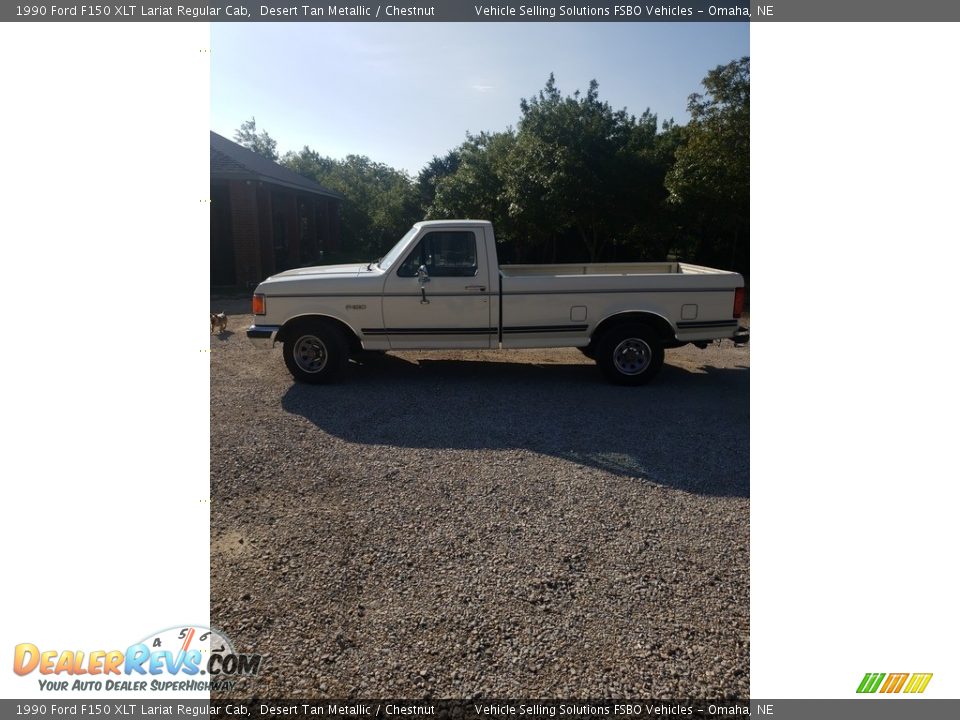 1990 Ford F150 XLT Lariat Regular Cab Desert Tan Metallic / Chestnut Photo #1