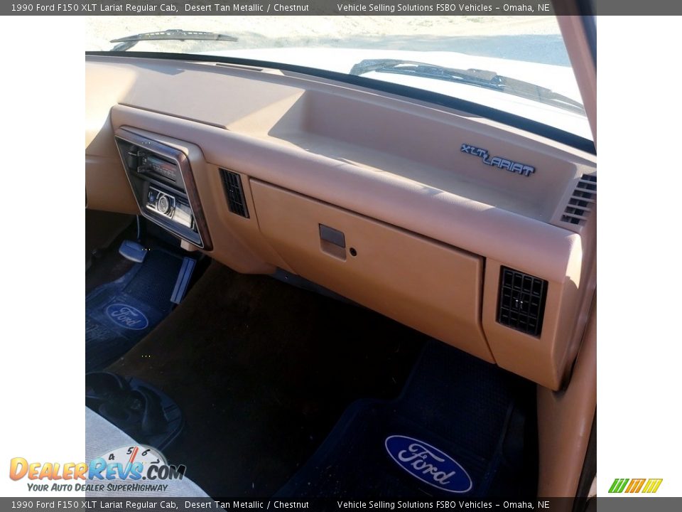1990 Ford F150 XLT Lariat Regular Cab Desert Tan Metallic / Chestnut Photo #7