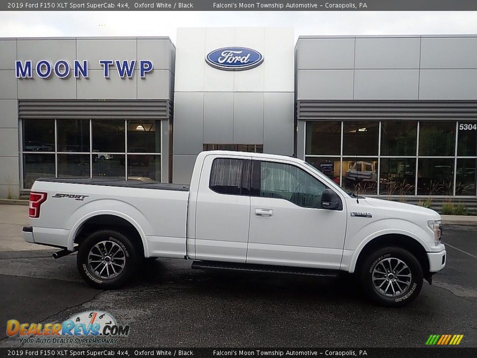 2019 Ford F150 XLT Sport SuperCab 4x4 Oxford White / Black Photo #1