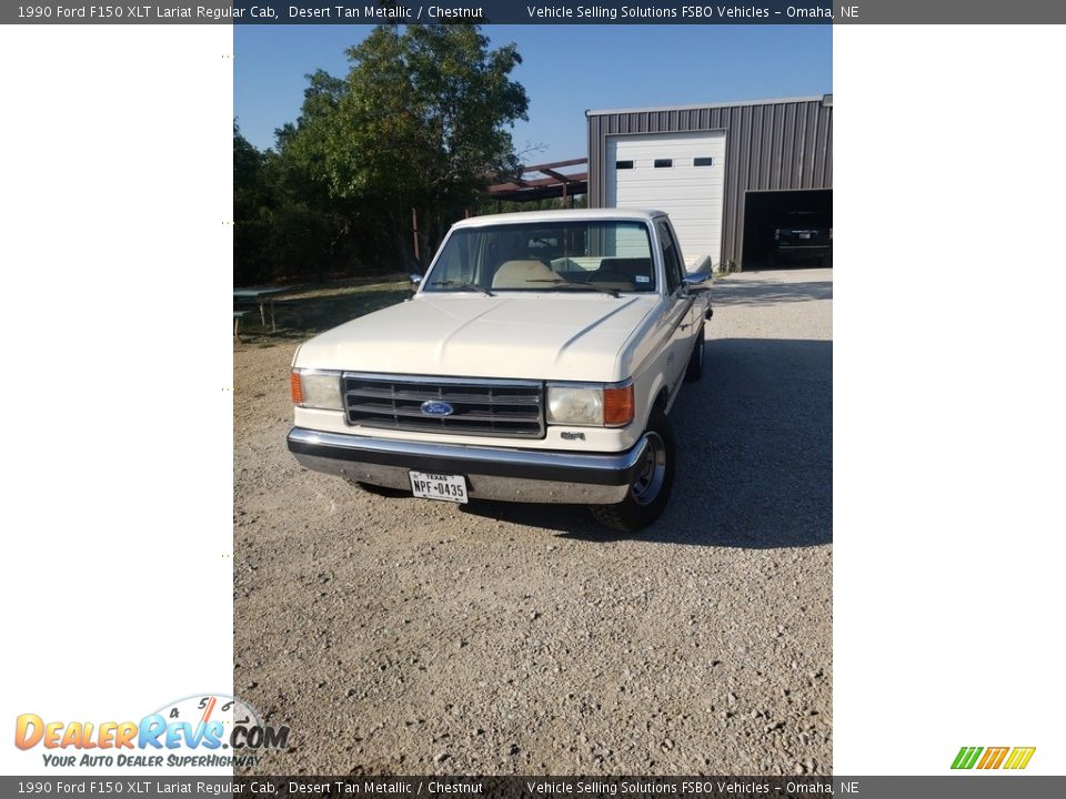 1990 Ford F150 XLT Lariat Regular Cab Desert Tan Metallic / Chestnut Photo #15