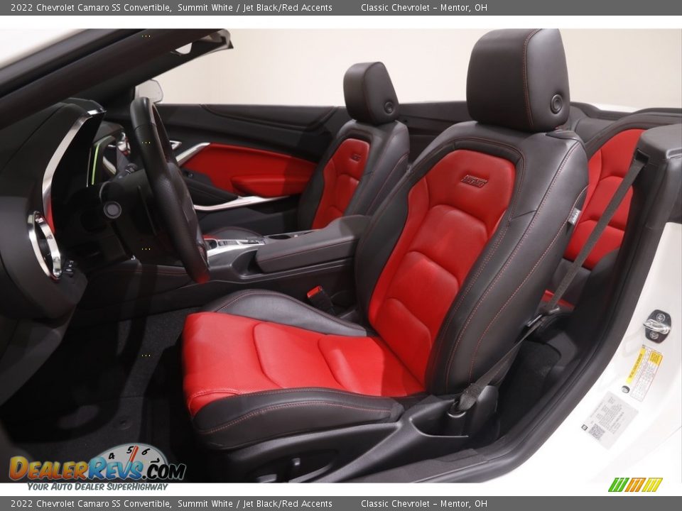 Jet Black/Red Accents Interior - 2022 Chevrolet Camaro SS Convertible Photo #7